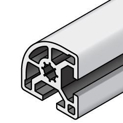 5 Series 20x20 Aluminum Extrusion - Quarter Round