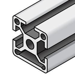 8 Series 40x40 Aluminum Extrusion - One Closed Side