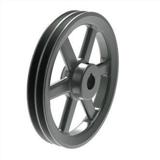 Cast iron double groove pulley